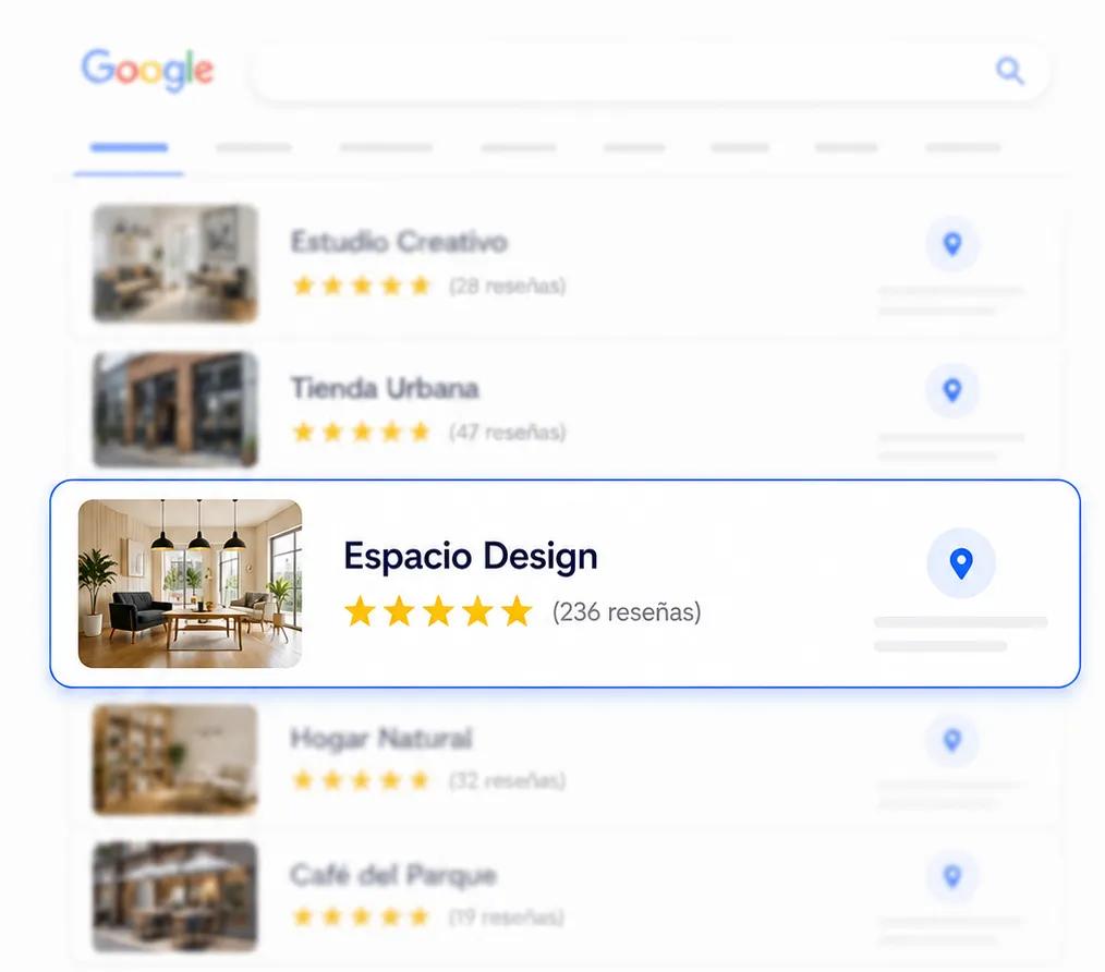Cliente dejando una reseña en Google desde su celular después de pagar