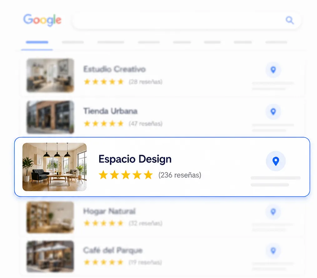 Cliente dejando una reseña en Google desde su celular después de pagar